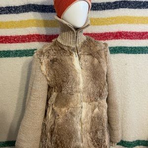 70’s real fur blend sweater